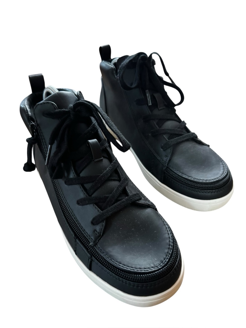 NWOTS Women’s Billy Footwear Size 9.5 Black Lace Mid Top Adaptive Zip Up Shoes